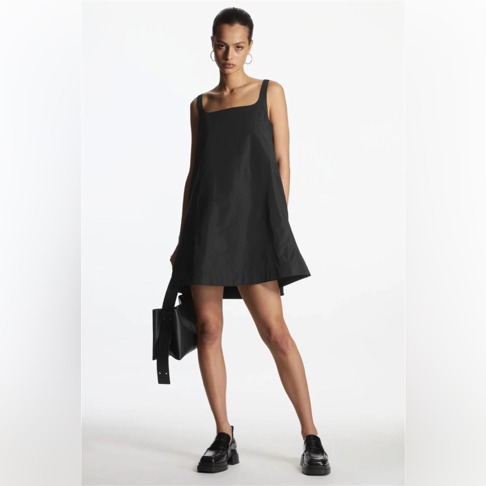 SOLD OUT NWOT COS Contrast Panel Mini Dress in Black
